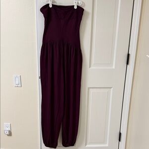 Free People Maroon Jumpsuit